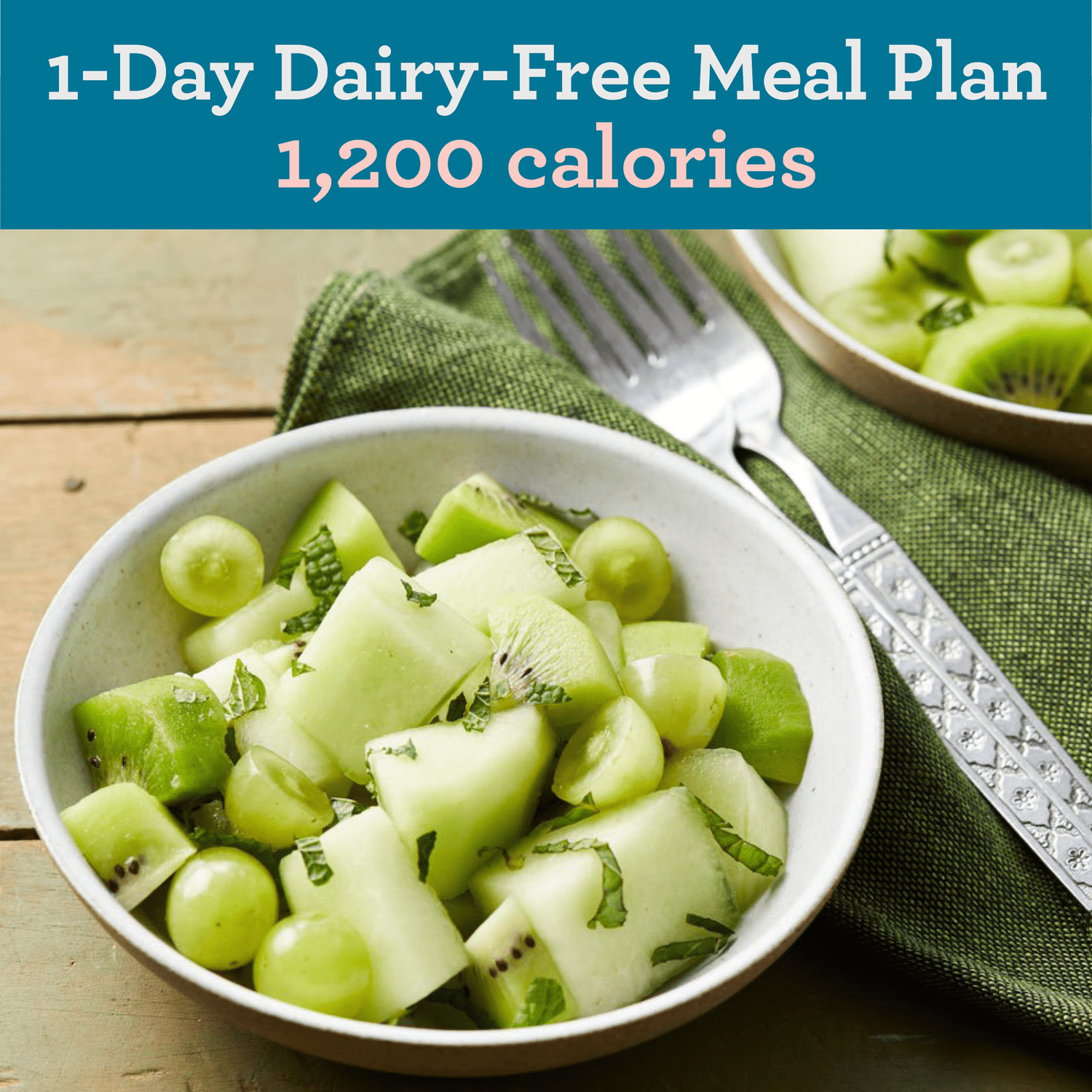 1-Day Dairy-Free Meal Plan: 1,200 Calories