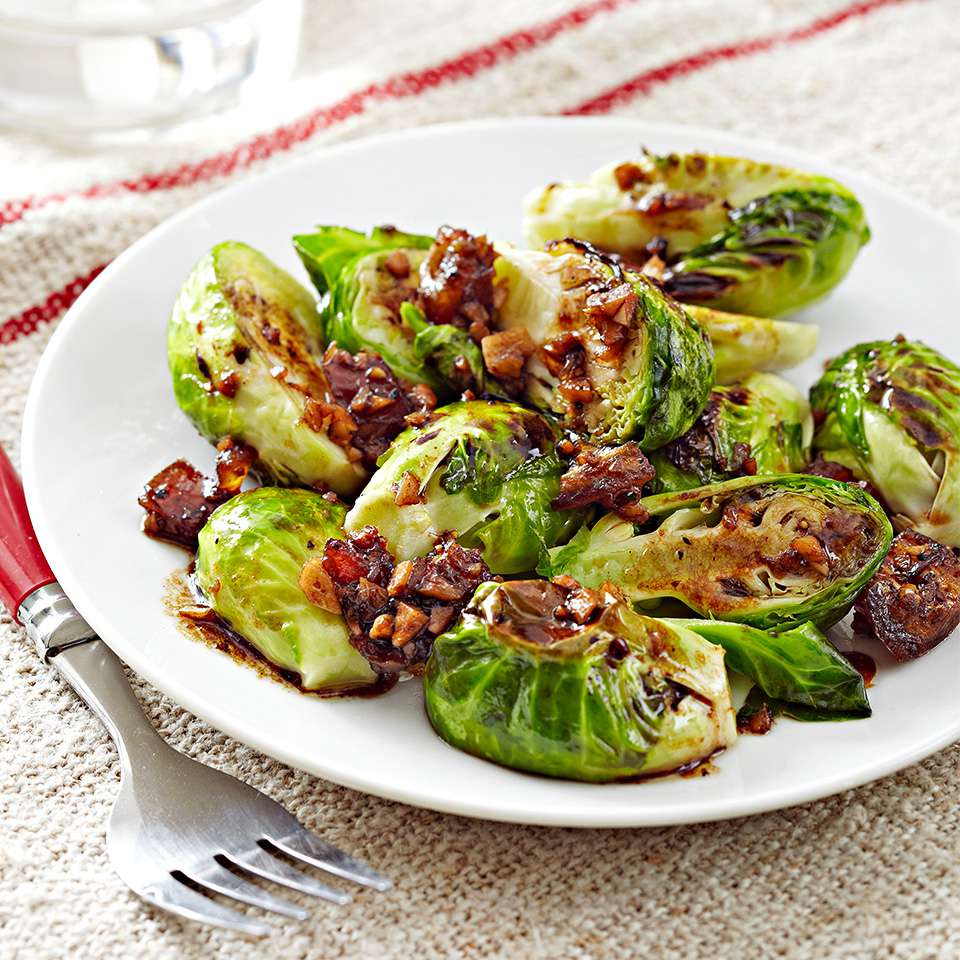 Date and Balsamic-Glazed Brussels Sprouts 
