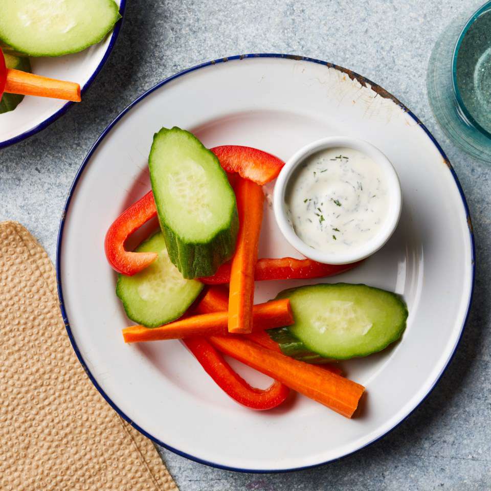 Homemade Ranch Dressing with Veggies