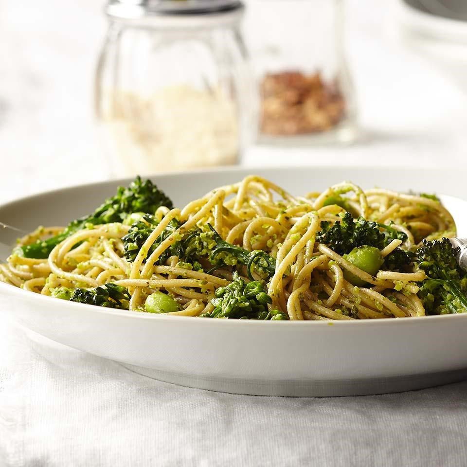 Spaghetti with Broccolini Pesto