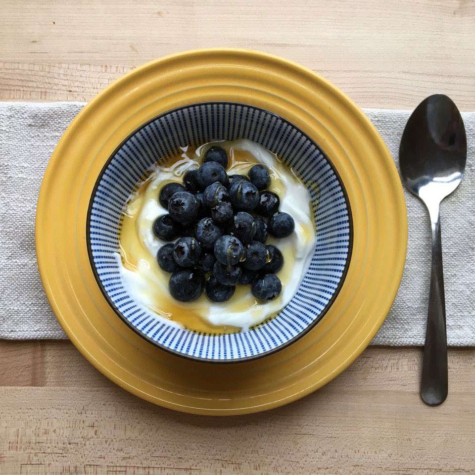 Yogurt with Blueberries & Honey