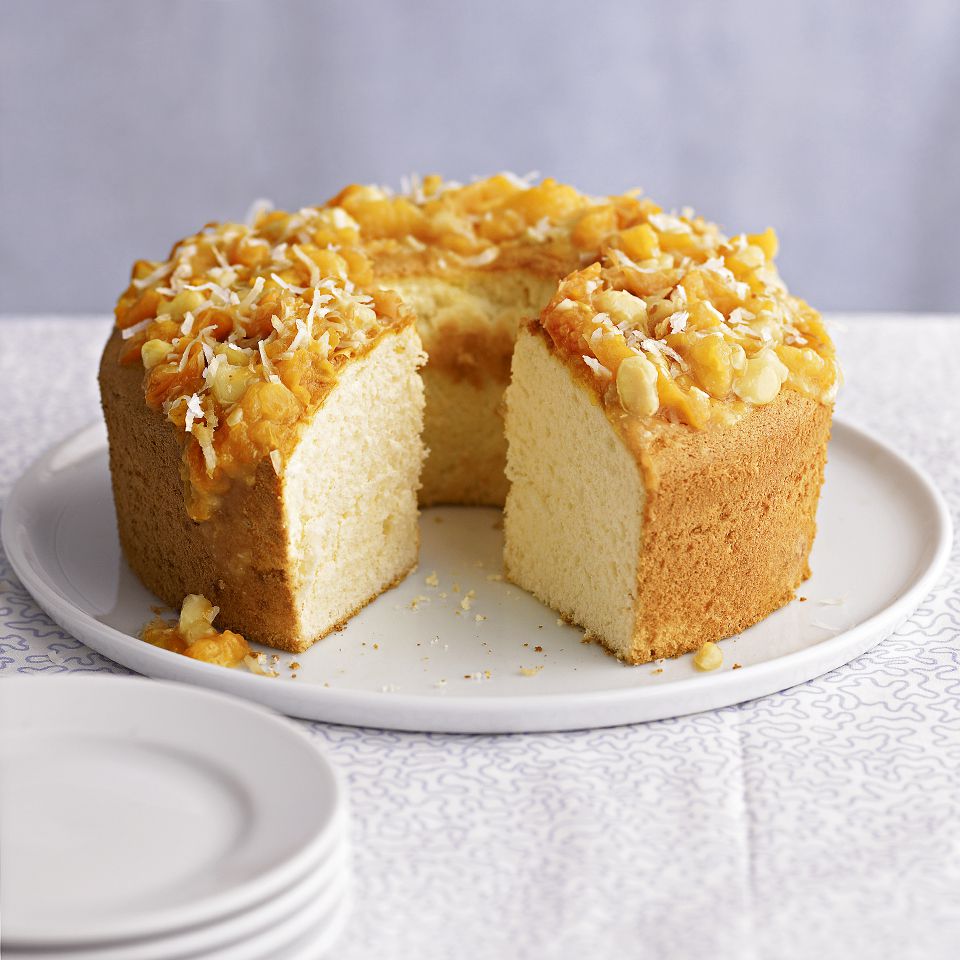 Pineapple Cake with Macadamia-Apricot Topper