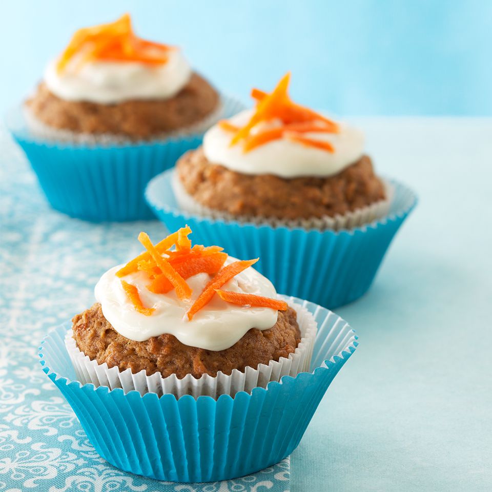Carrot Cupcakes with Cream Cheese Frosting 