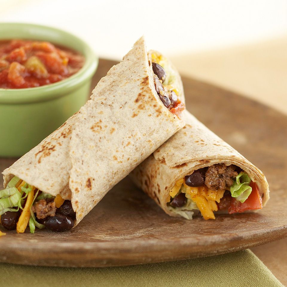 Beef and Black Bean Wraps 