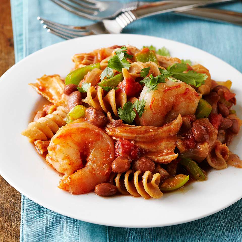 Cajun-Style Pork and Shrimp Pasta 