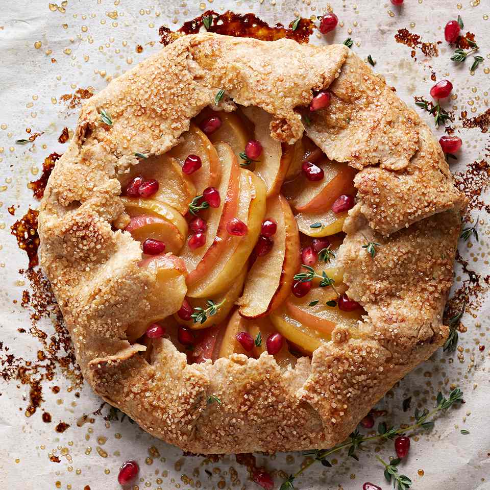 Apple-Pomegranate Galette with Fresh Thyme 