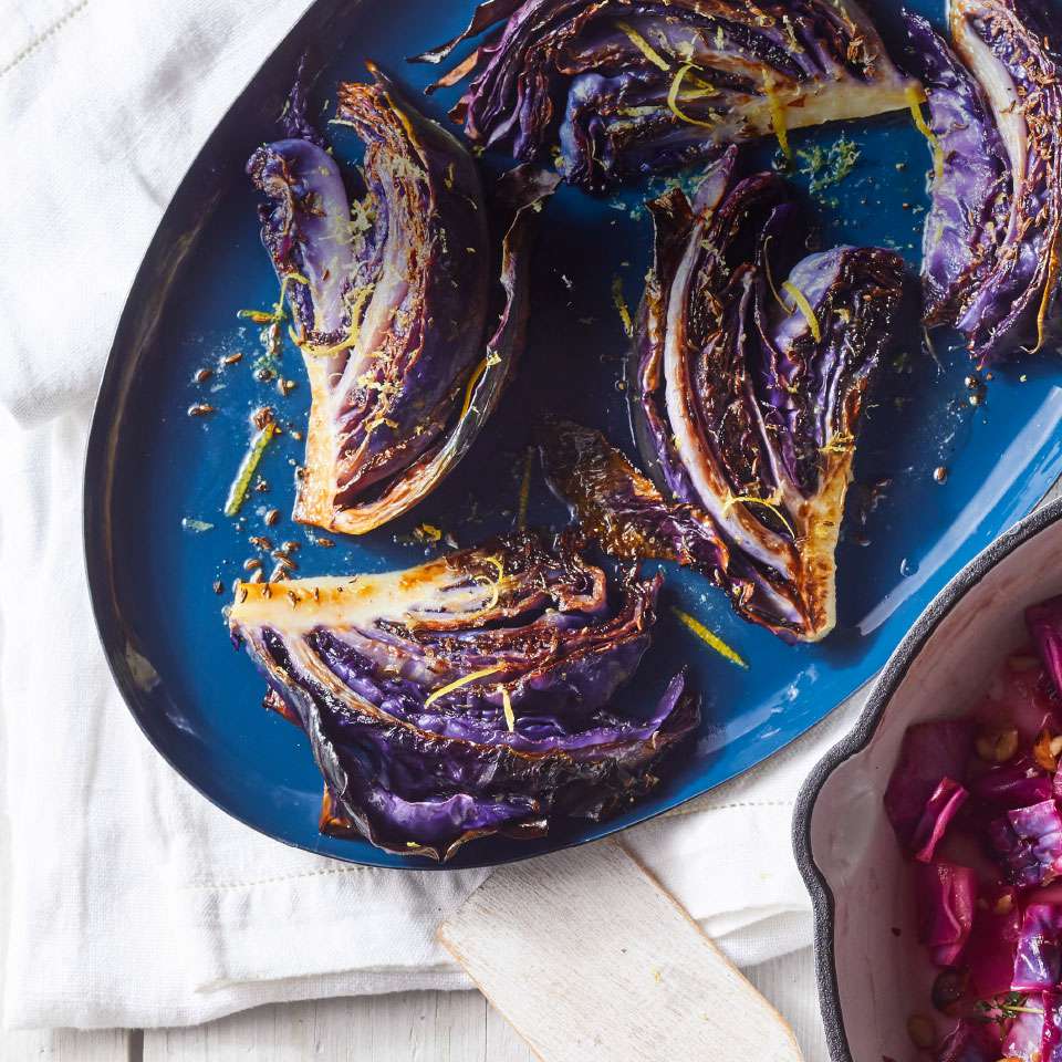 Roasted Red Cabbage with Caraway Butter 