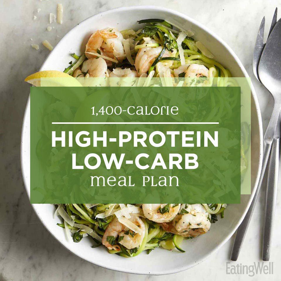 1,400-Calorie High-Protein Low-Carb Meal Plan