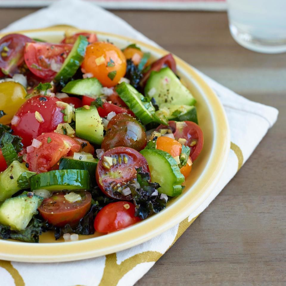 Persian Cucumber & Tomato Salad with Preserved Lemon