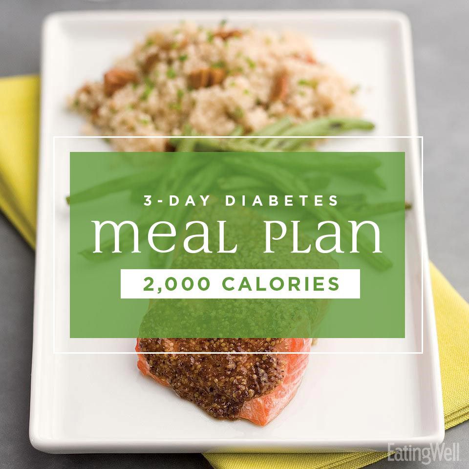 3-Day Diabetes Meal Plan: 2,000 Calories