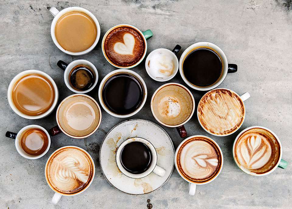 Different Coffee Cups on a Table