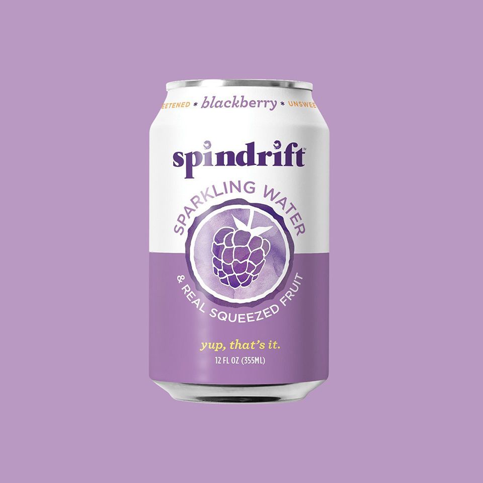 blackberry spindrift on purple background