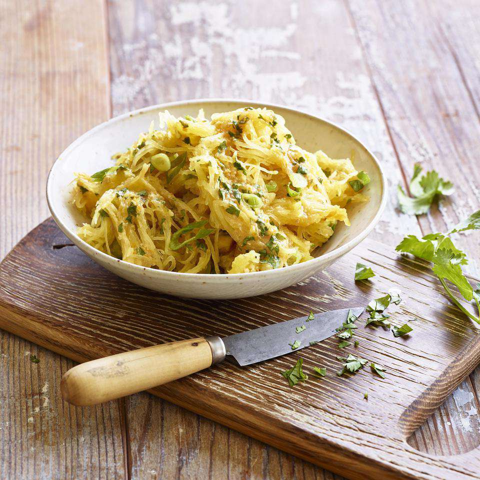 Spaghetti Squash with Ginger-Miso Dressing 