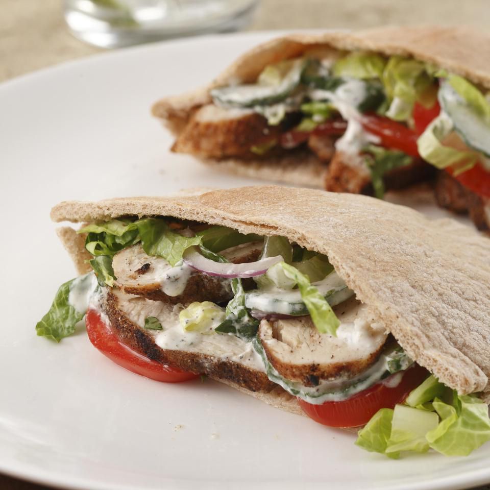 Indian-Spiced Chicken Pitas for Two 