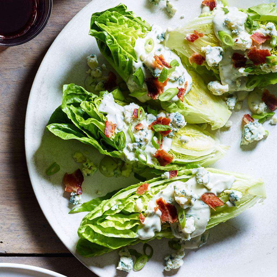 Little Gem Wedge Salad with Blue Cheese &amp; Herb Dressing