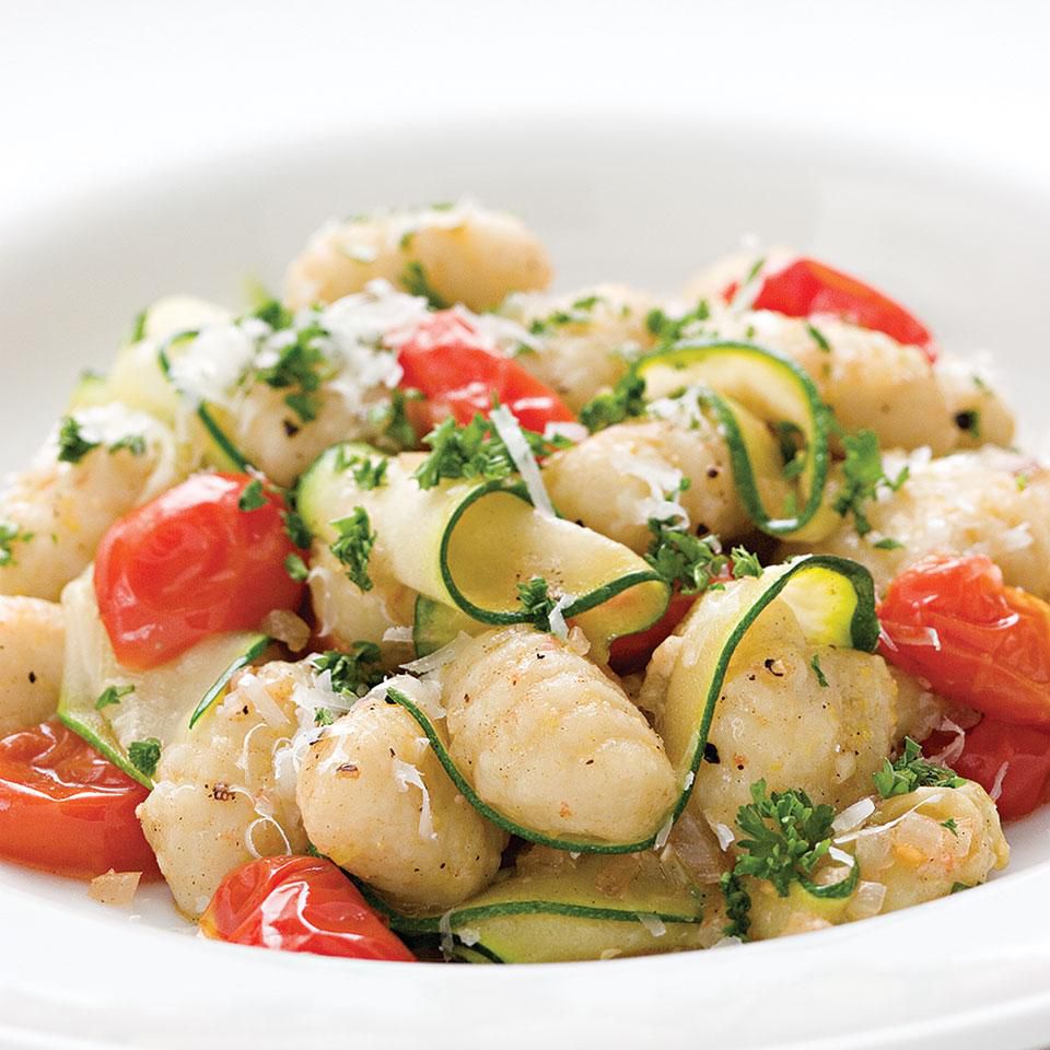 Gnocchi with Zucchini Ribbons &amp; Parsley Brown Butter