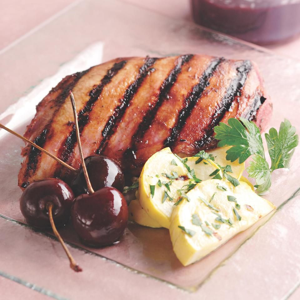 Grilled Chicken with Cherry-Chipotle Barbecue Sauce 