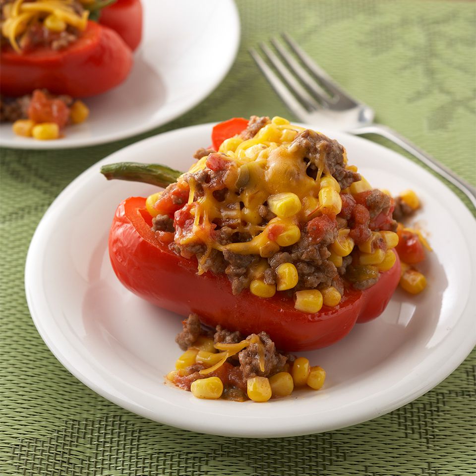 Mexican Beef and Corn Skillet Peppers 