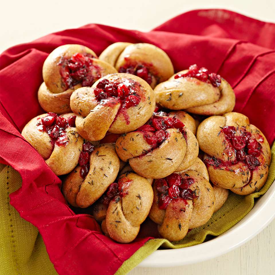 Whole-Wheat Cranberry Dinner Rolls 