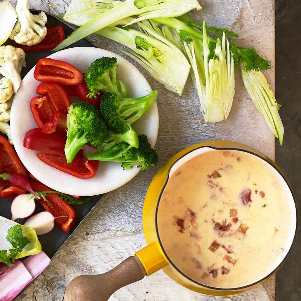 Cheese Fondue with Fennel & Tomatoes