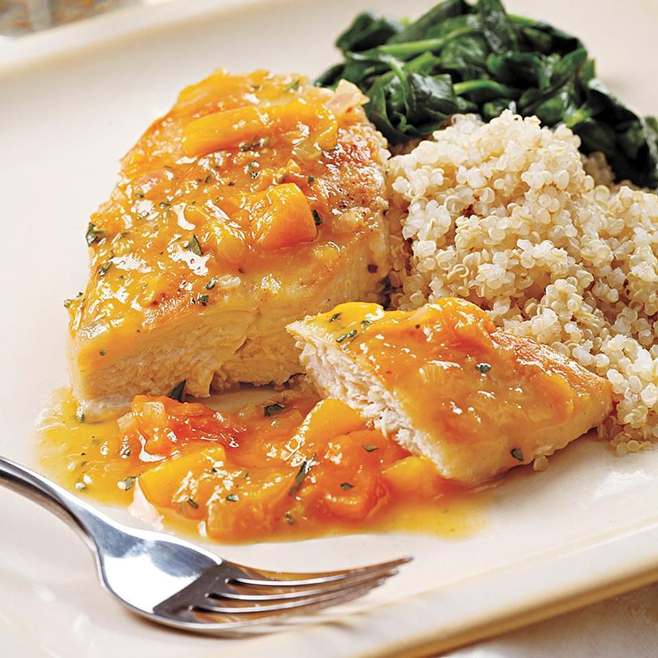 Seared Chicken with Apricot Sauce 