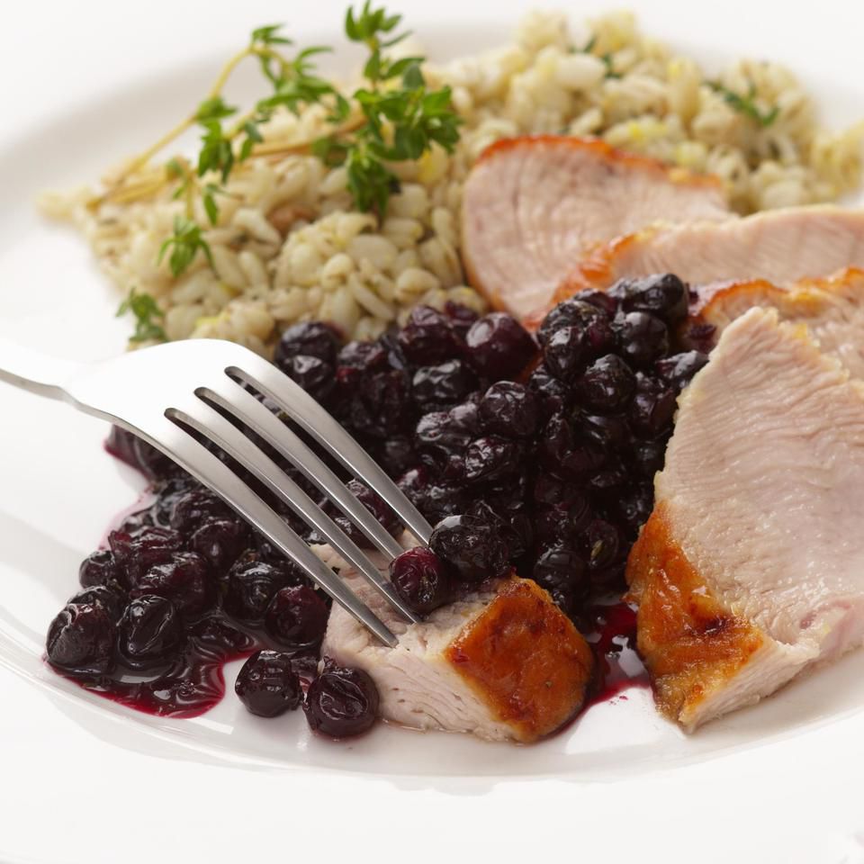 Turkey with Blueberry Pan Sauce