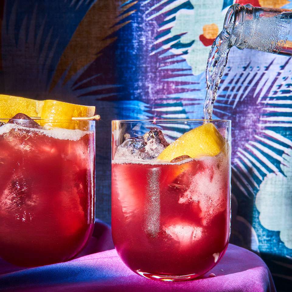 Elderberry Sunset Cocktail 