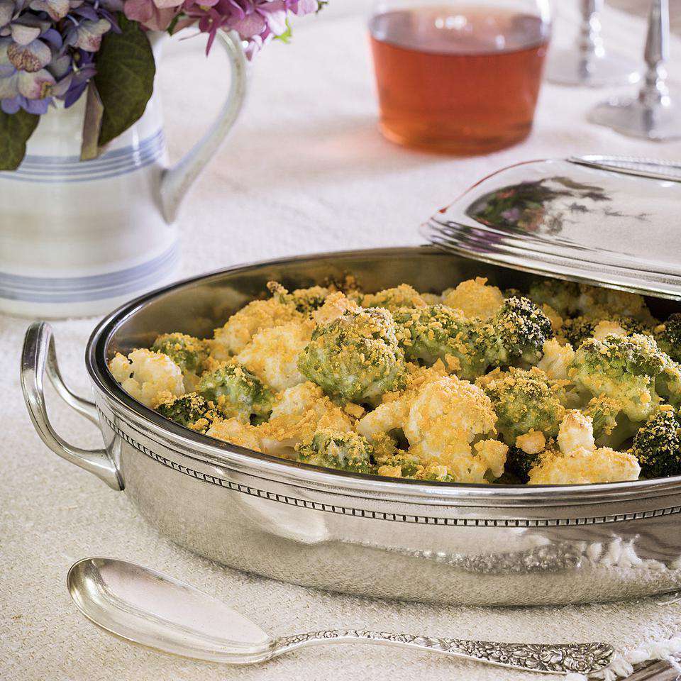 Cauliflower, Romanesco & Broccoli Gratin