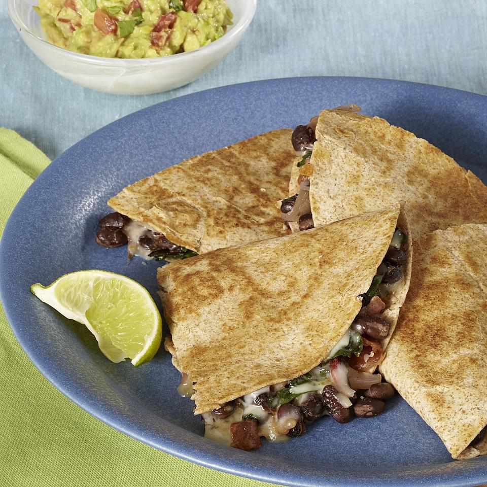 Bacon Chard Quesadillas for Two 