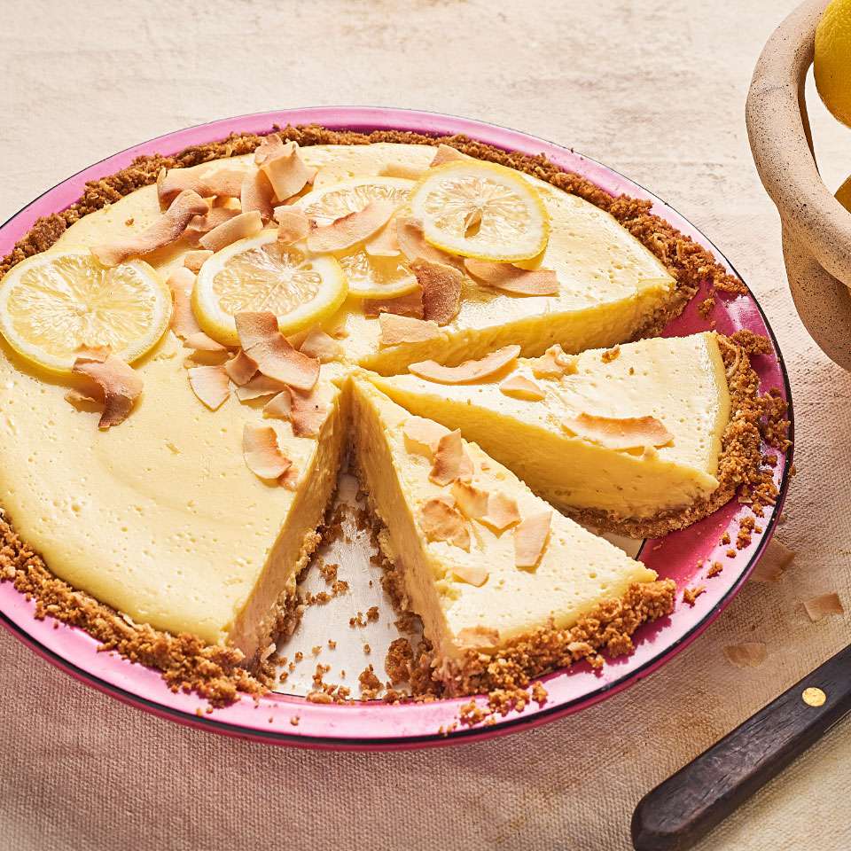 Lemon Icebox Pie with Coconut-Graham Cracker Crust