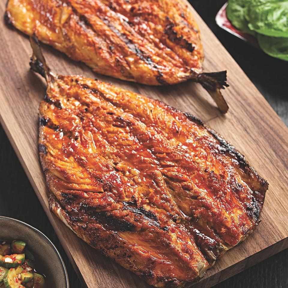 Gochujang-Glazed Grilled Mackerel 