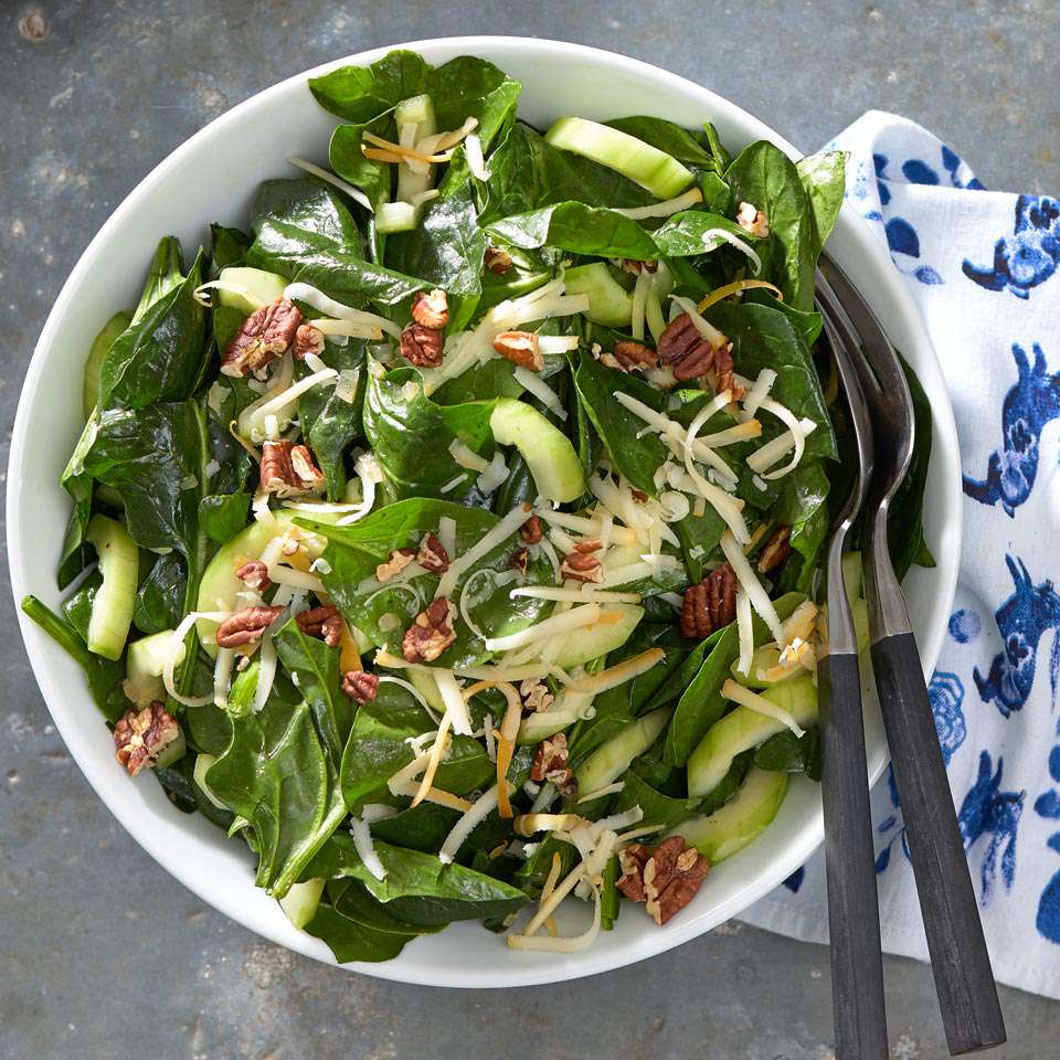 Spinach Salad with Warm Maple Dressing