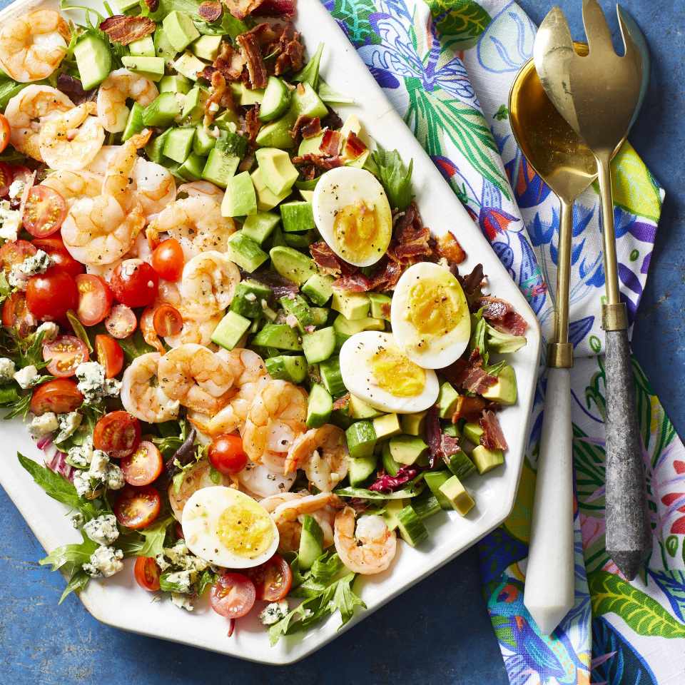 Shrimp Cobb Salad with Dijon Dressing 