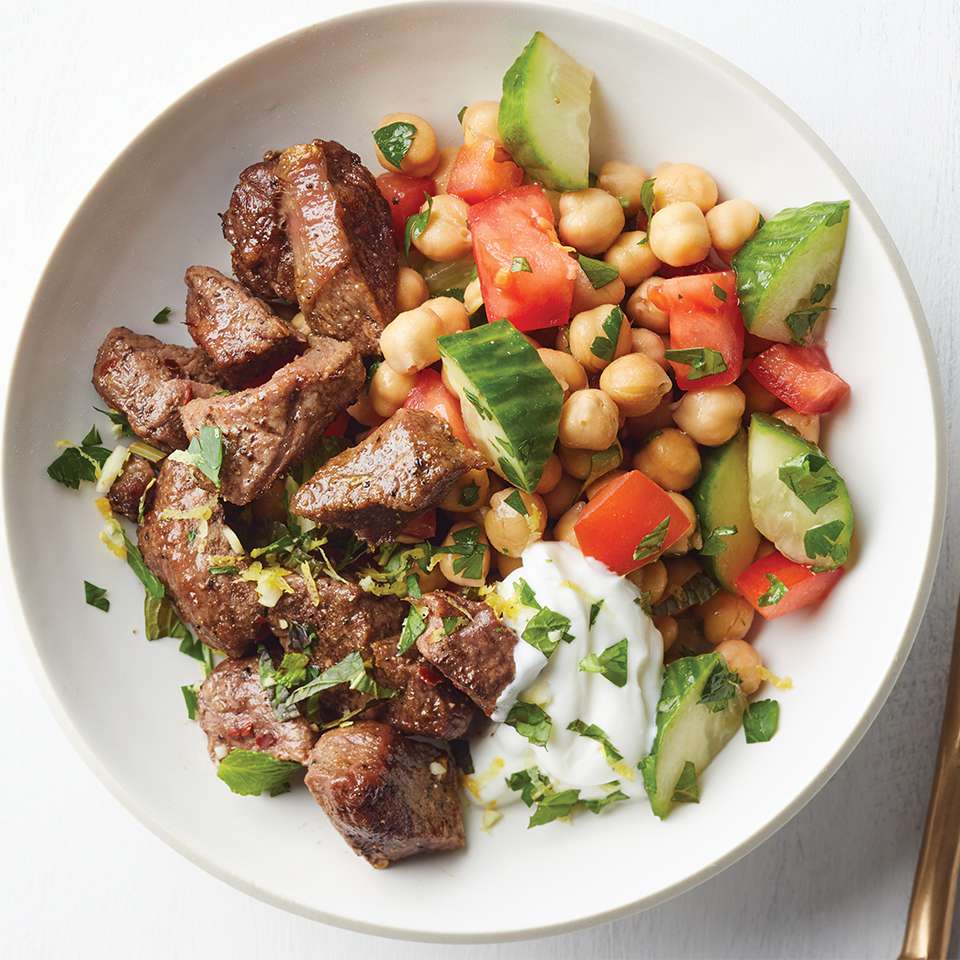Lamb and Chickpea Bowls 