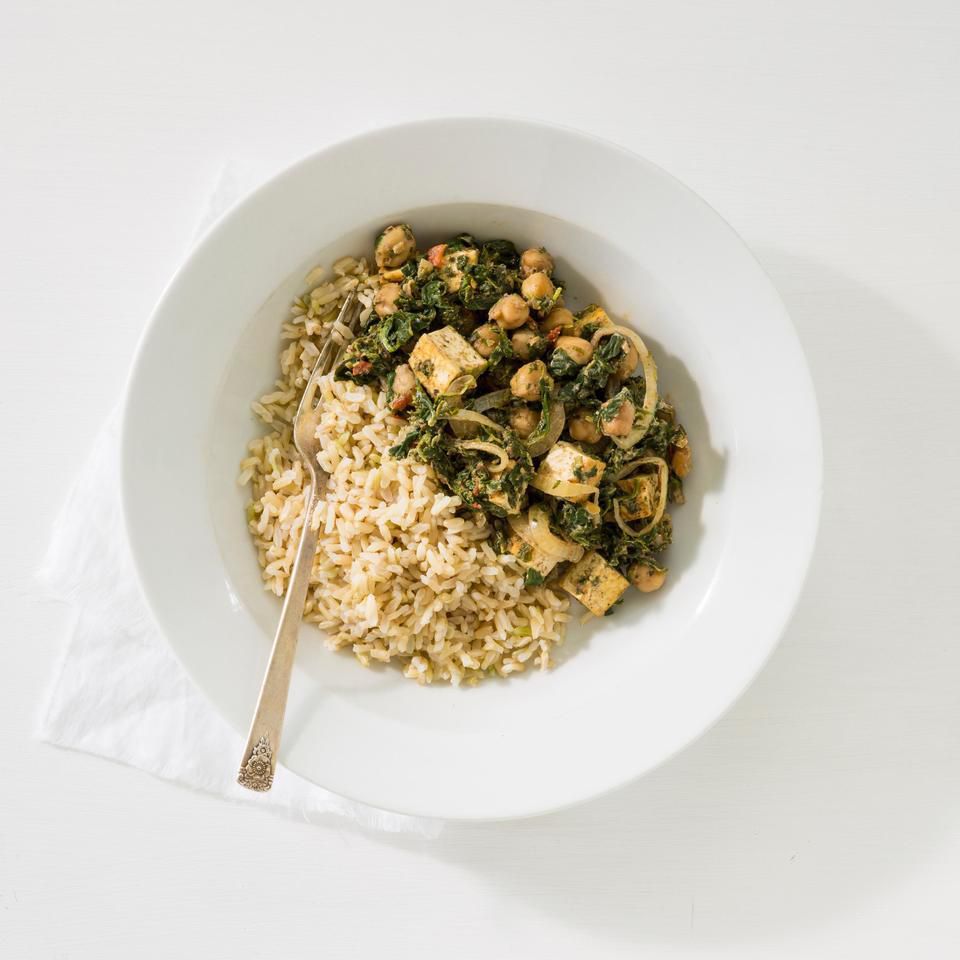 Indian Saag with Chickpeas 
