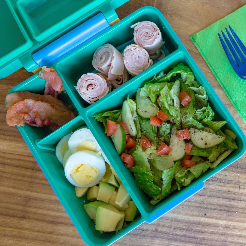 Deconstructed Cobb Salad Bento Lunch for Kids 