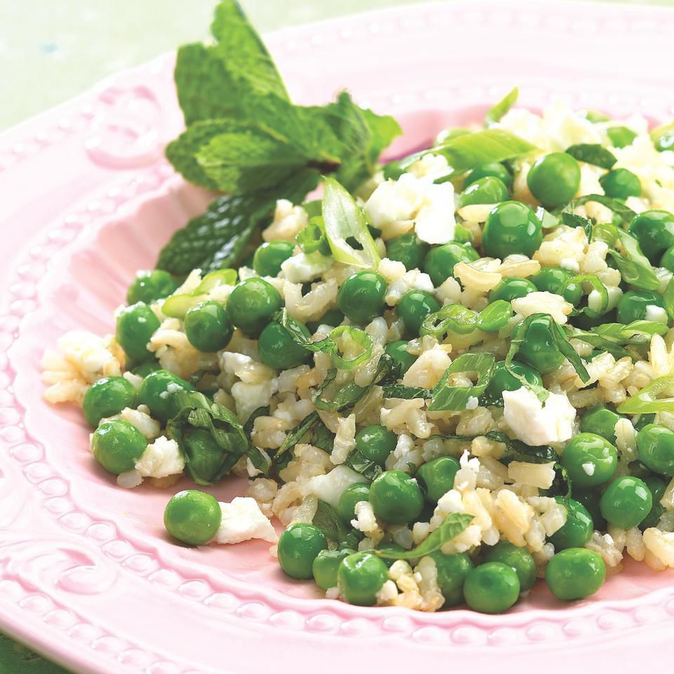 Minted Peas & Rice with Feta 