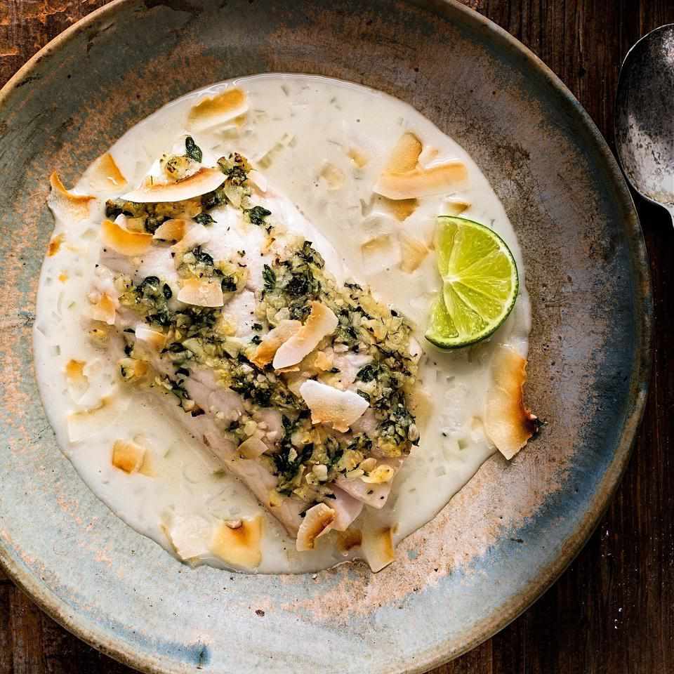 Fish with Coconut-Shallot Sauce 