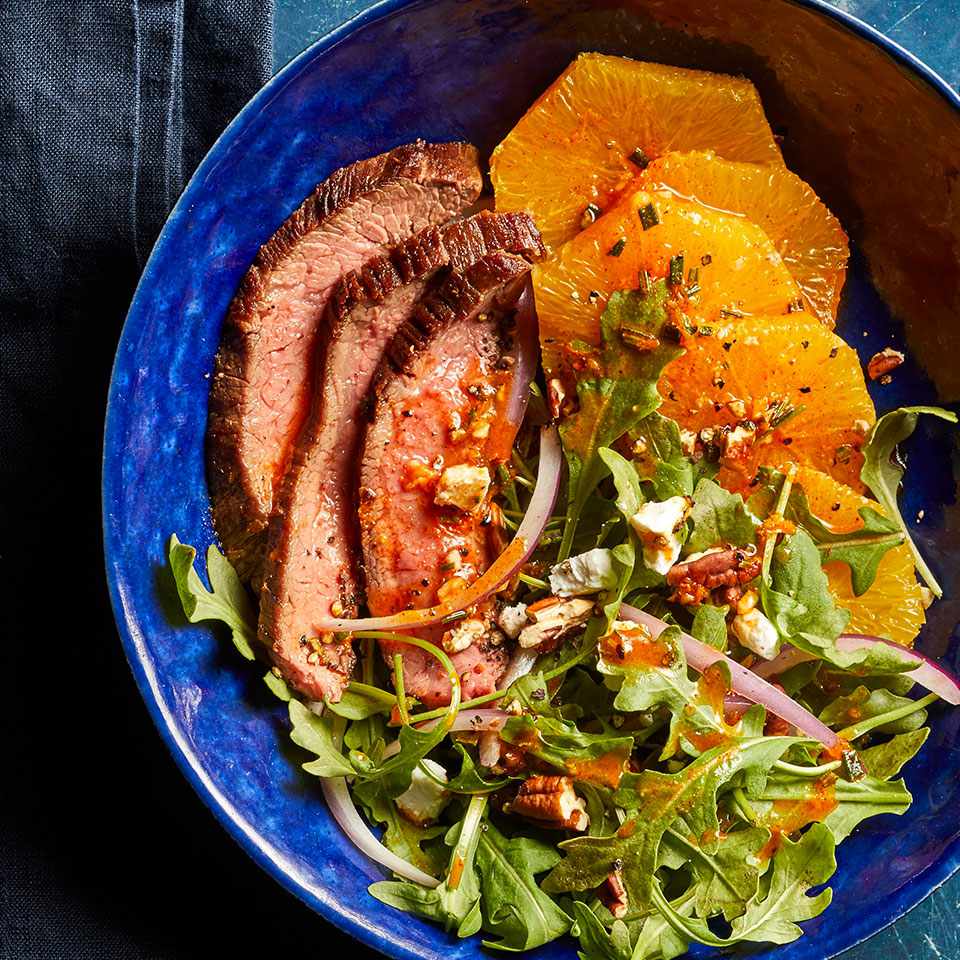 Smoky Steak Salad with Arugula &amp; Oranges