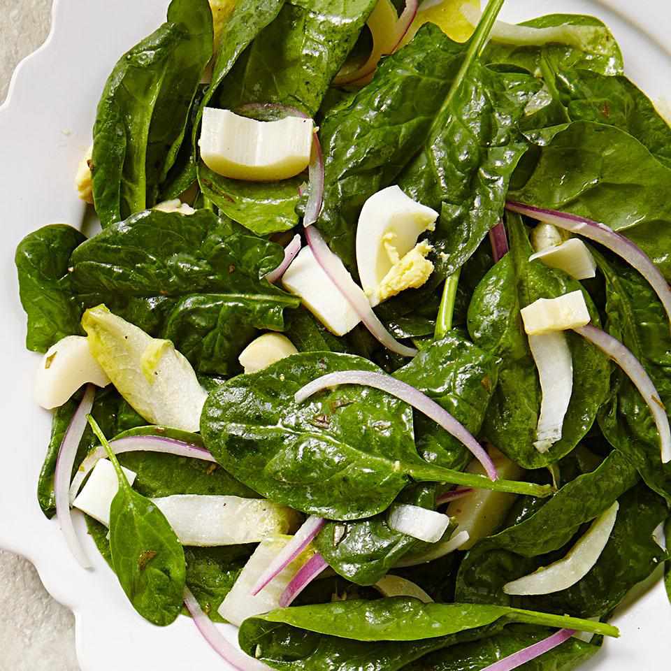 Endive & Spinach Salad with Hearts of Palm