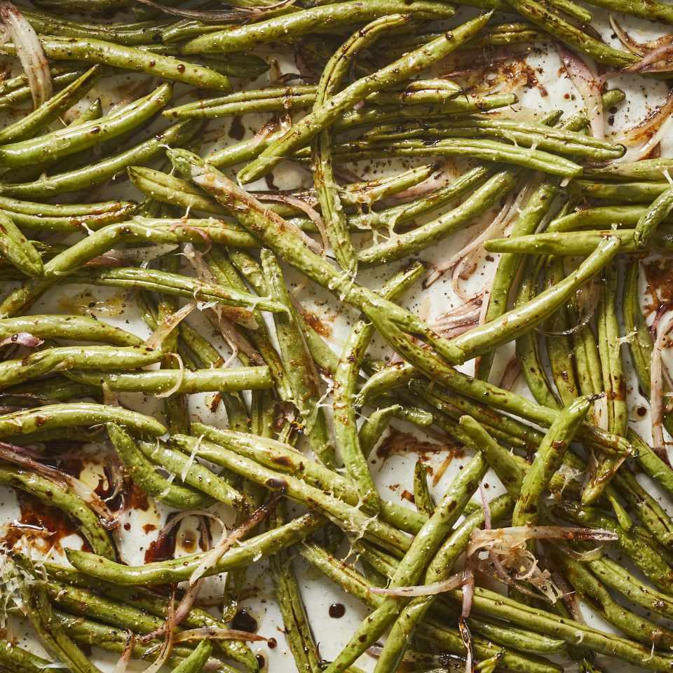 Balsamic-Roasted Green Beans with Parmesan