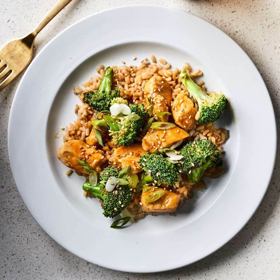 Teriyaki Chicken with Broccoli﻿ recipe on a plate