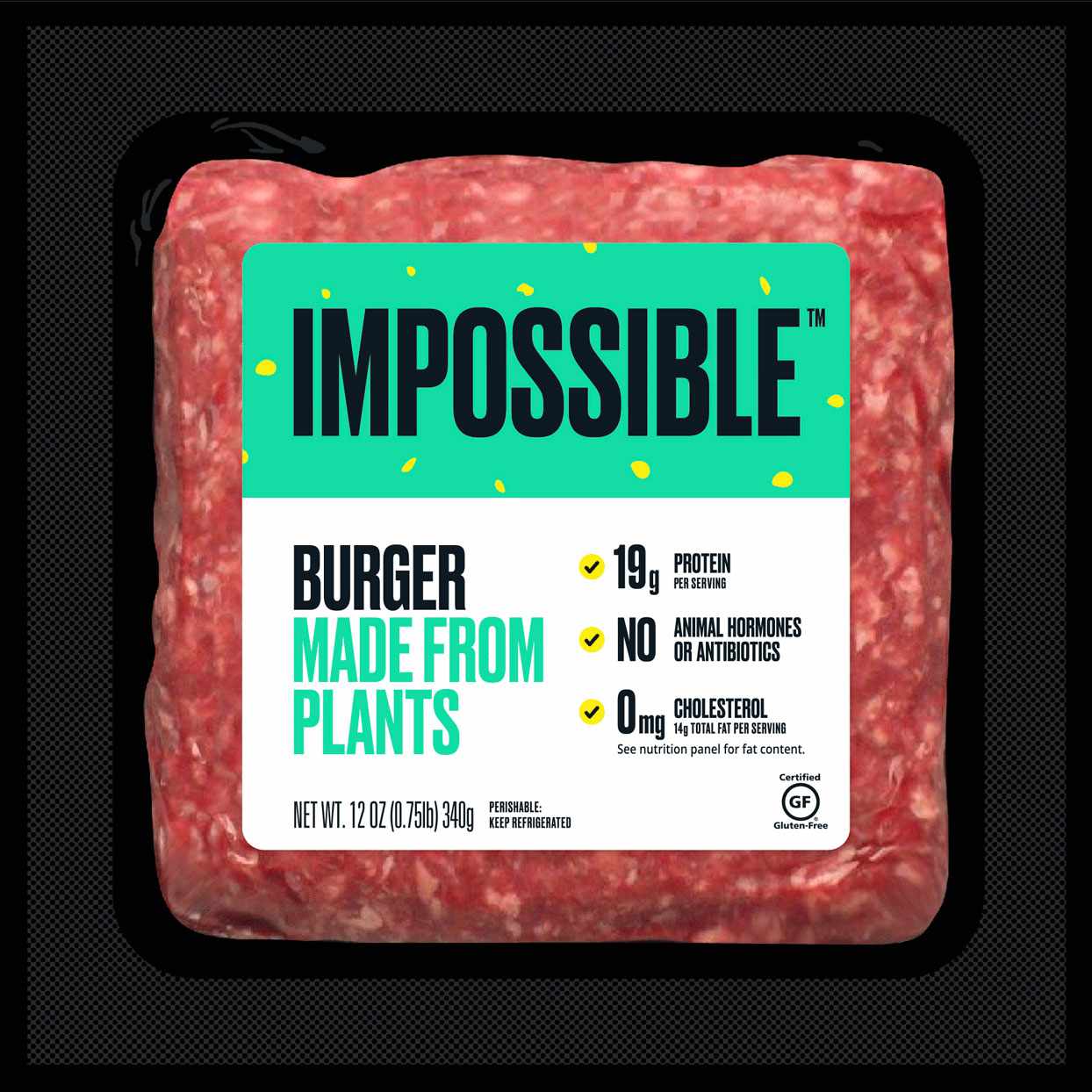 package of Impossible Burger Made from Plants