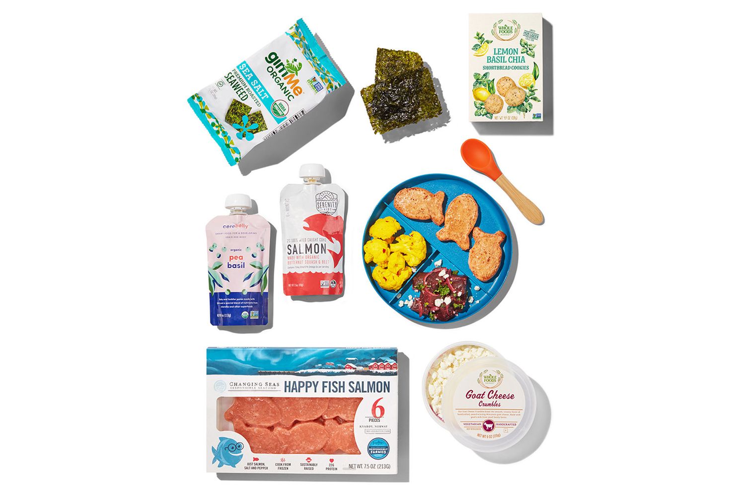 Various healthy kids food products