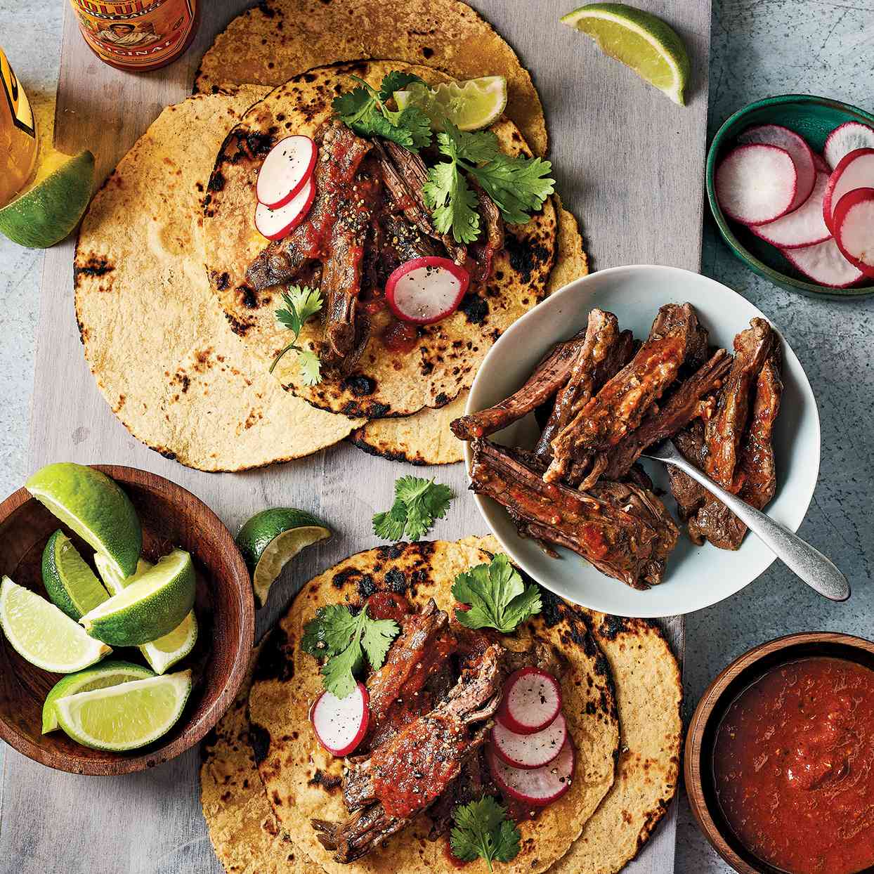 Slow-Cooker Red Chile-Beef Tacos