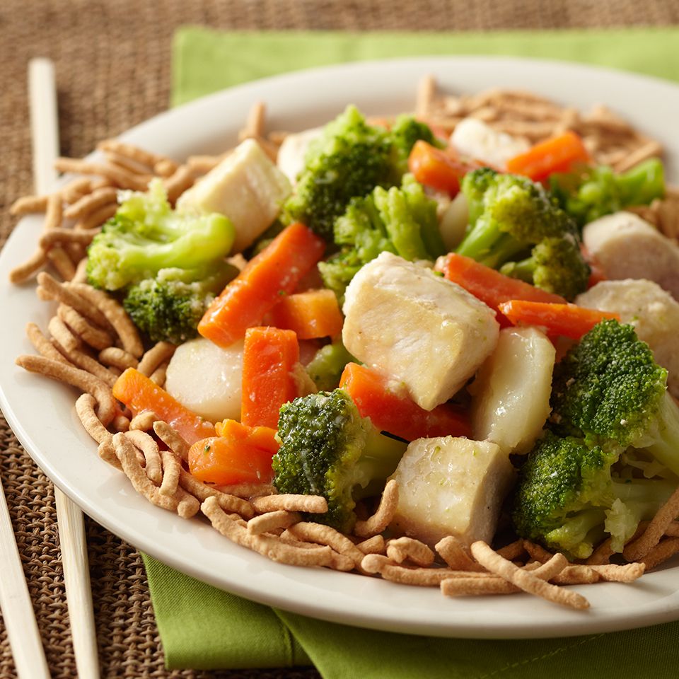 Swordfish & Mixed Vegetable Stir-Fry
