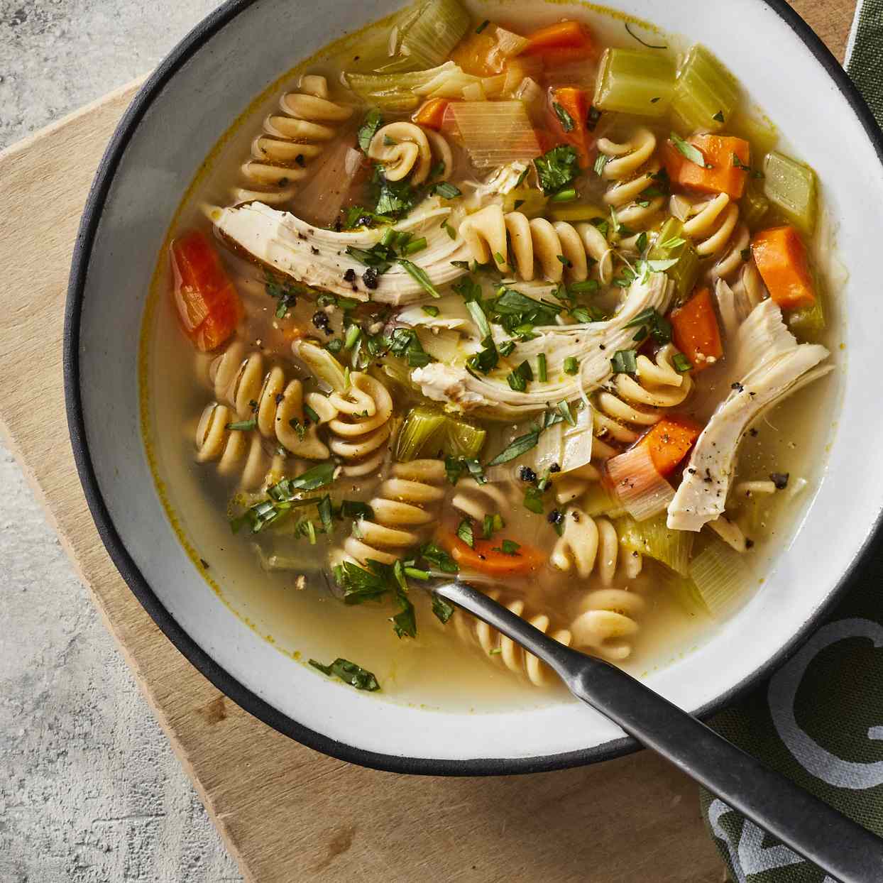 Turkey, Pasta & Vegetable Soup