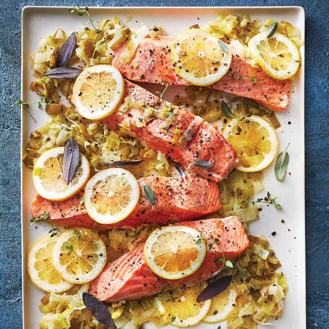 Slow-Cooker Citrus Salmon with Melted Leeks