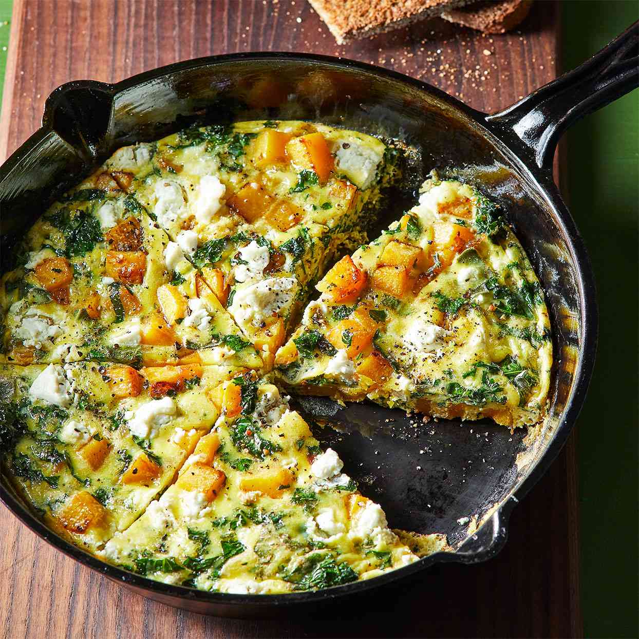 Baked Frittata with Butternut Squash, Kale & Sage