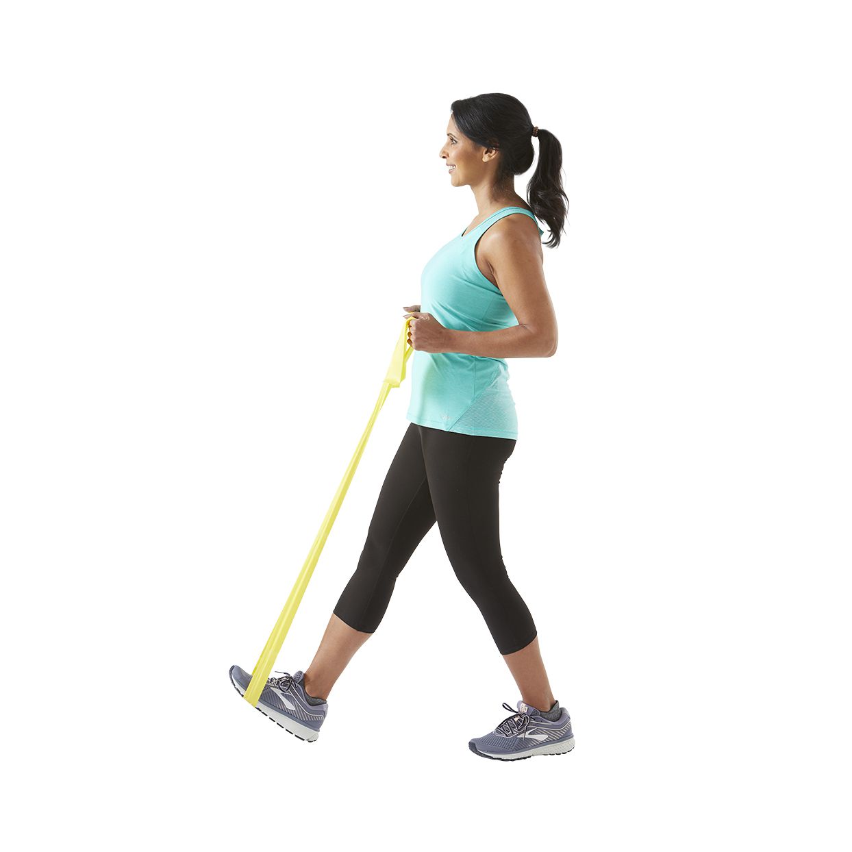 woman with resistance bands